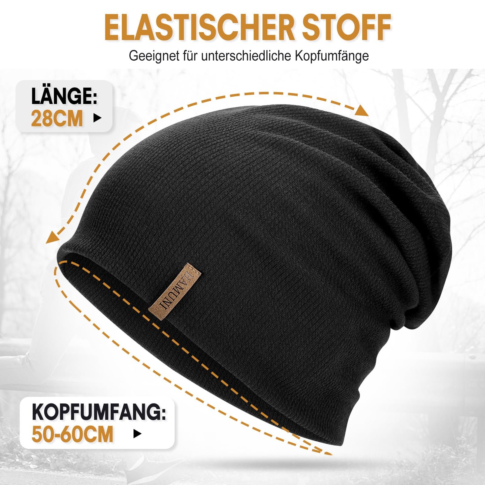 Шапка-біні HAMUNI Жіноча еластична м'яка, фото №7