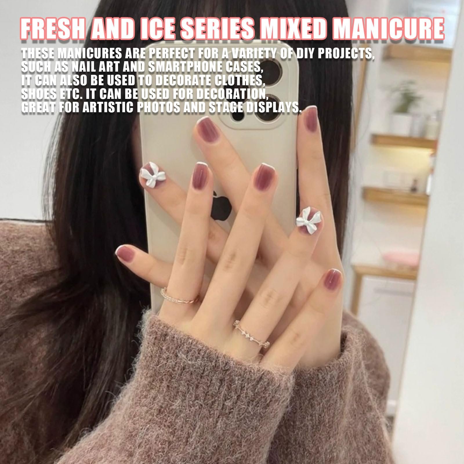 Украшение для ногтей Сердце Бантик Жемчуг Разные формы 400 шт Aurora Медведь Бабочка Mix-D, фото №3 Украшение для ногтей Сердце Бантик Жемчуг Разные формы 400 шт Aurora Медведь Бабочка Mix-D, фото №3