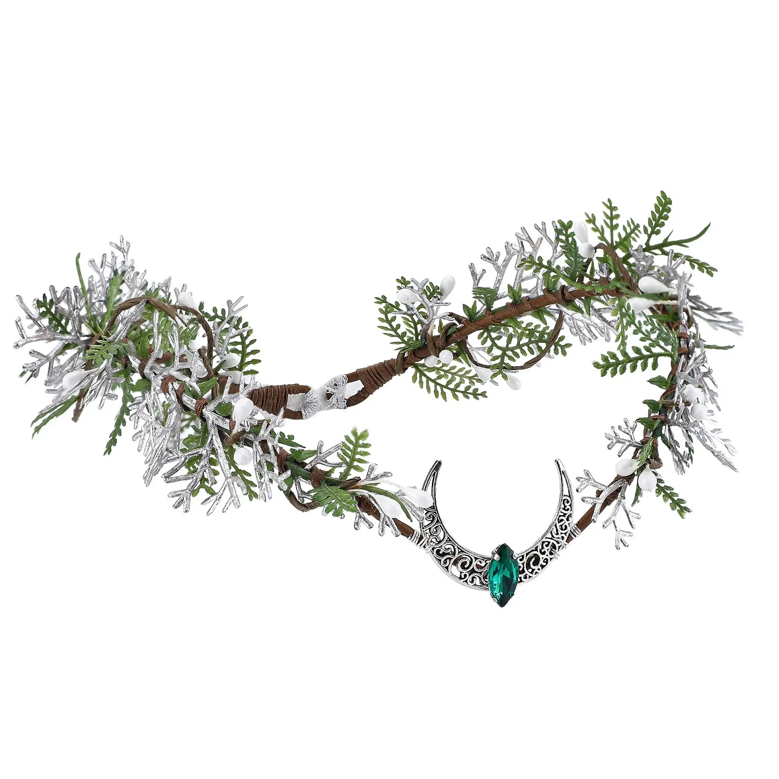 Вінок Ельфа Срібний Місяць MOSTORY для жінок, фото №1