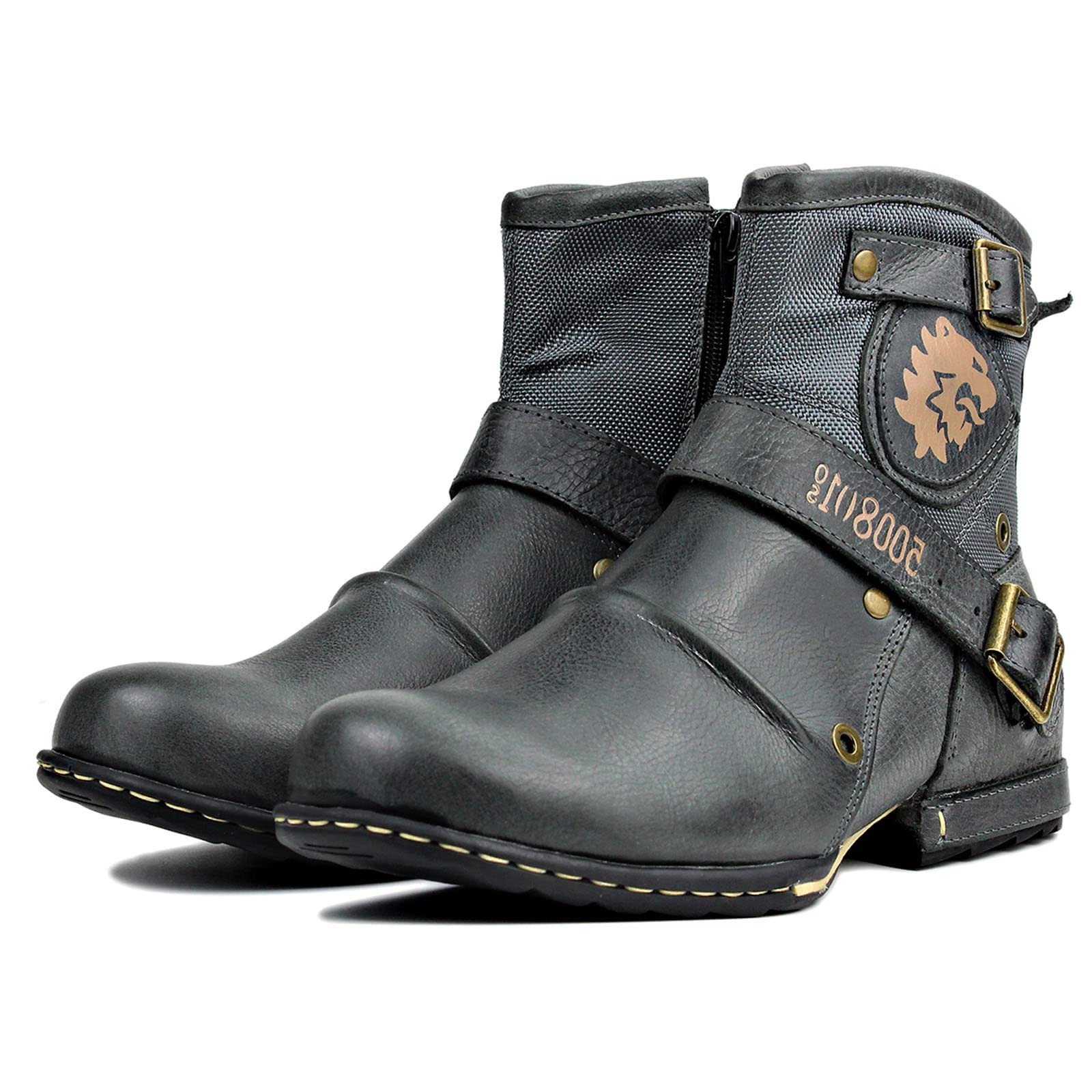 Челси OSSTONE Кожаные OS-5008-1-NH-DE-R Мужские Ботинки, фото №6