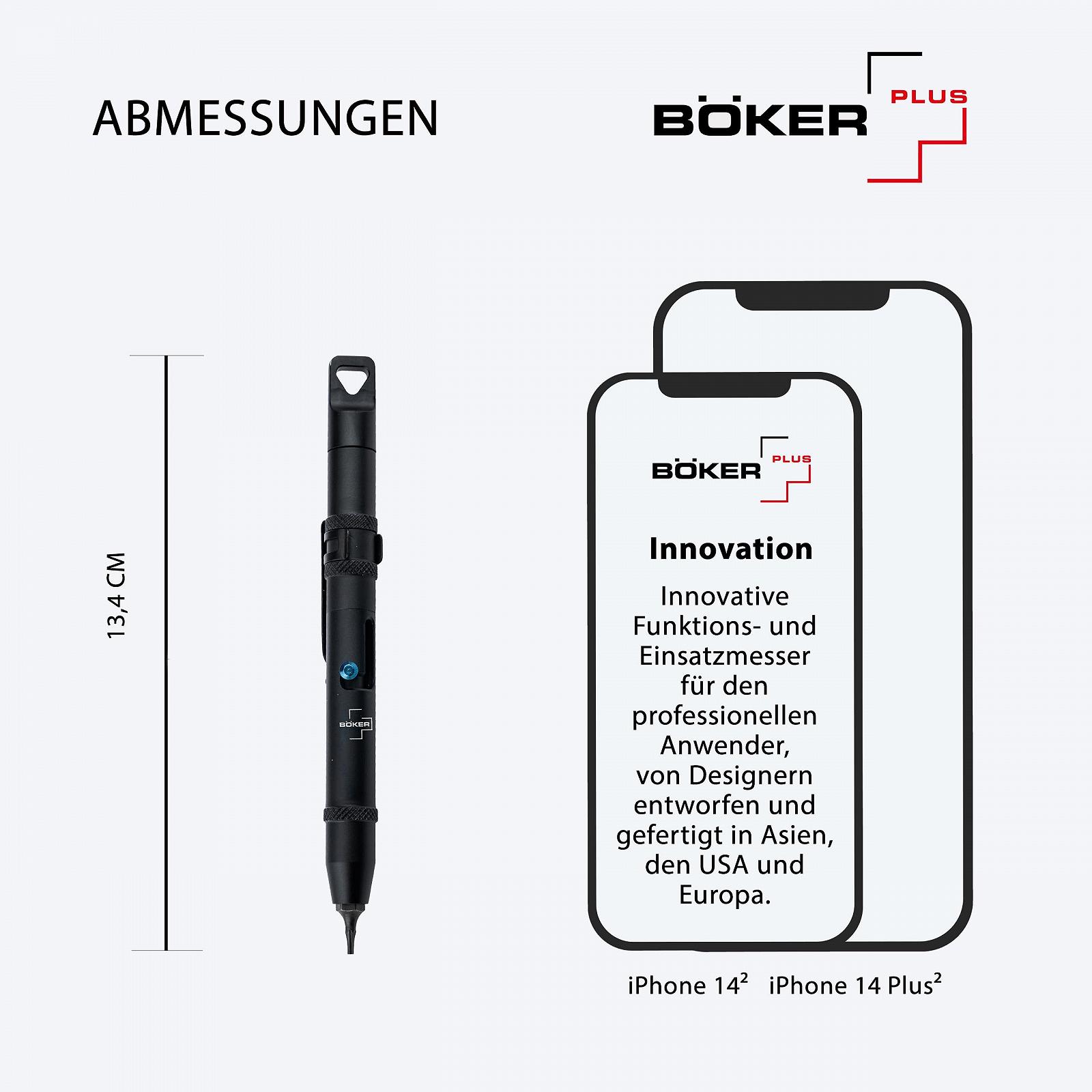 Ручка Böker Plus Для Инструментов - Держатель Бит с Torx T6, T8, T9 и T10 Двусторонний - Набор Прецизионных Отверток из Алюминия для Сборки - Компактный Ручной Инструмент с Клипом - Тактическая Ручка с Битом Чёрная, фото №4 Ручка Böker Plus Для Инструментов - Держатель Бит с Torx T6, T8, T9 и T10 Двусторонний - Набор Прецизионных Отверток из Алюминия для Сборки - Компактный Ручной Инструмент с Клипом - Тактическая Ручка с Битом Чёрная, фото №4