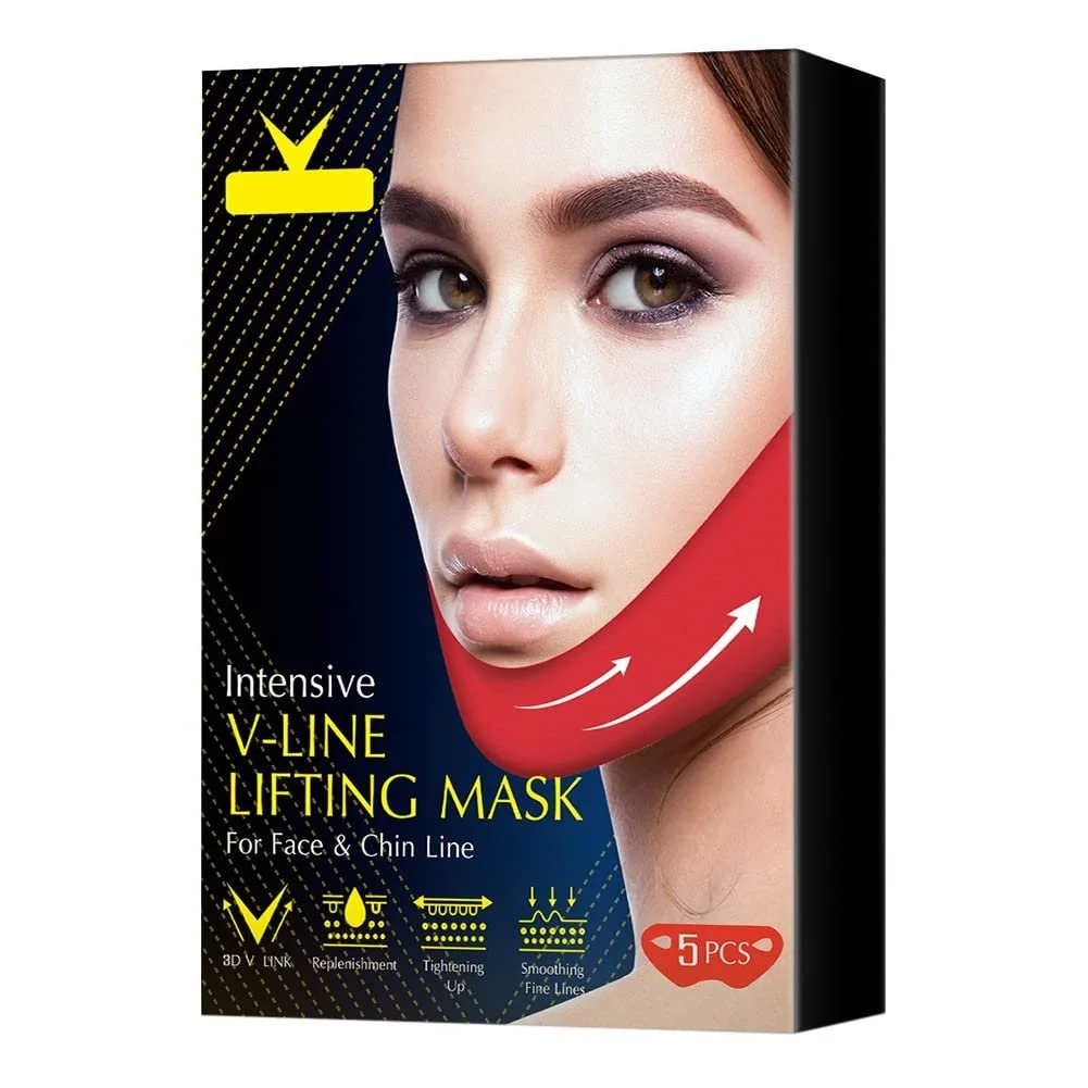 Маска для ліфтингу V-зони Allbestaye V-Line Гелева маска для підтяжки обличчя 5 шт/Коробка, фото №1 Маска для ліфтингу V-зони Allbestaye V-Line Гелева маска для підтяжки обличчя 5 шт/Коробка, фото №1