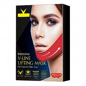 Маска для ліфтингу V-зони Allbestaye V-Line Гелева маска для підтяжки обличчя 5 шт/Коробка - Фото 1