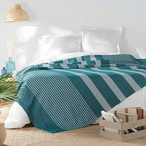 Покрывало Douceur d'Intérieur Adele Синий Хлопок и Полиэстер (220 x 240 см) synthetic.ua - Фото 1