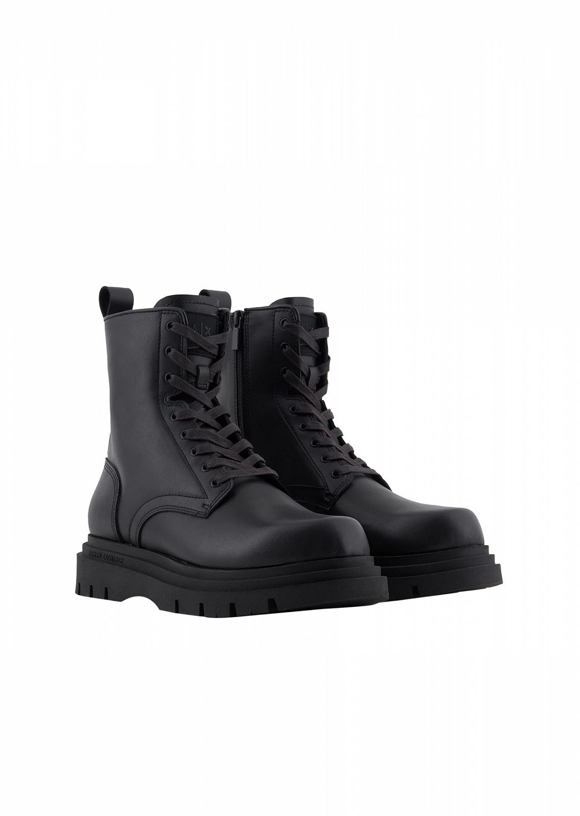 Черевики Armani Exchange Ankle Boot Black Edition Шкіряні Чорний, фото №4