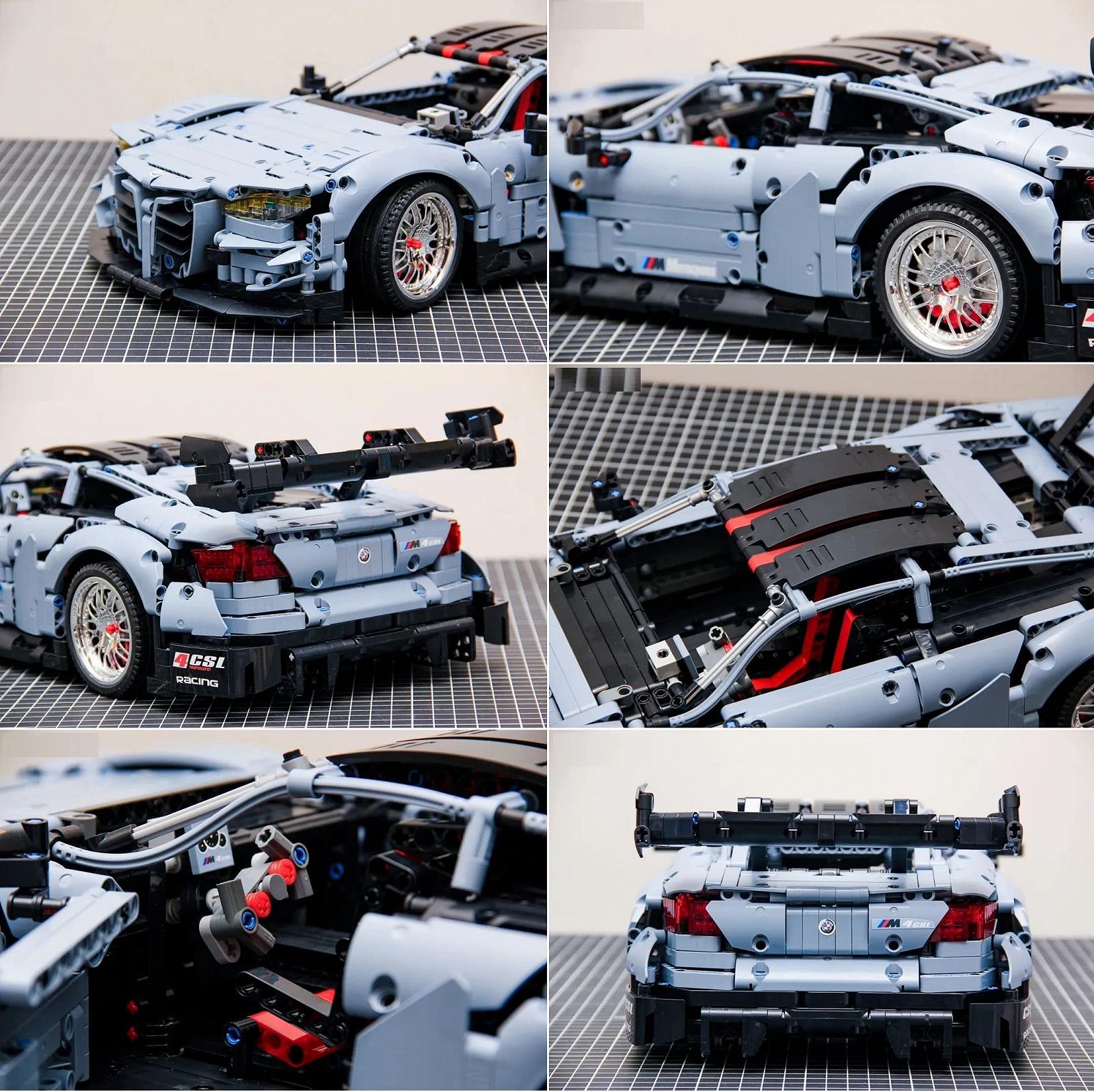 Набор Technic BMW M4 CSL 1:10 с Power Functions 2280 Части MOC Зажимные блоки, фото №5
