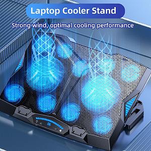 Охлаждающая подставка SUNGOOYUE для ноутбука, регулируемая скорость вращения вентилятора, 3400 об/мин, несколько углов наклона для работы и игр synthetic.ua - Фото 1