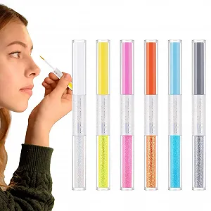 Підводка для очей Dous, кольорова, подвійний наконечник, рідка - Фото 1