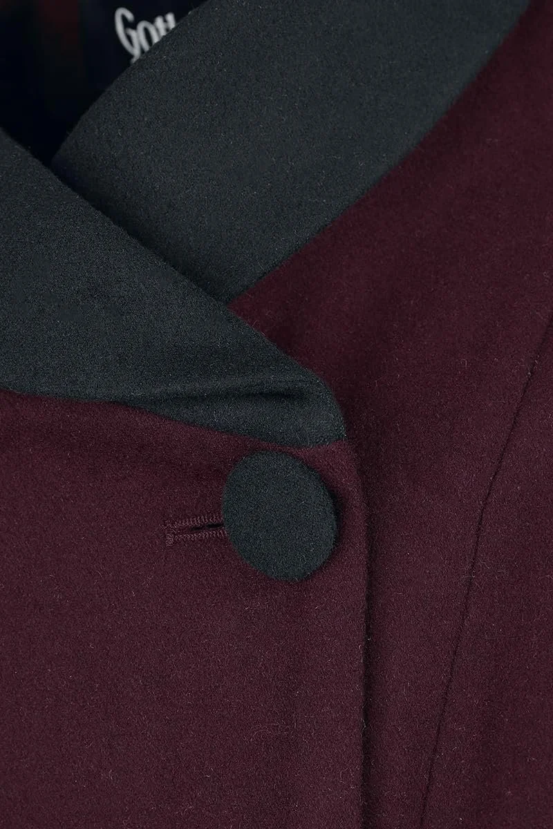 Пальто Gothicana by EMP Темно-червоний з відкритою внутрішньою кишенею, фото №3