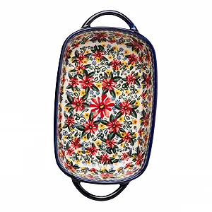 Форма для випікання керамічна велика з ручками для лазаньї та гратену. - Фото 1