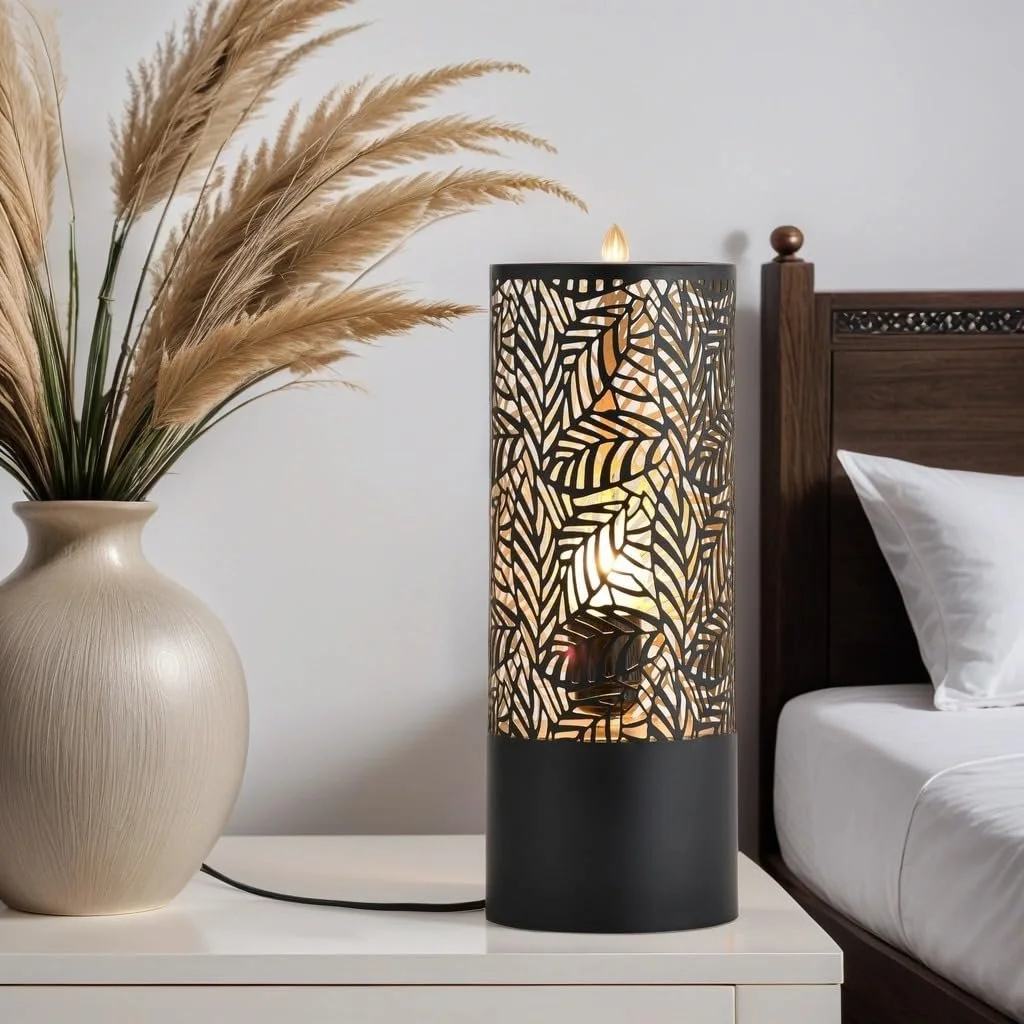 Настільна лампа Marrakech Verdure 34 см Метал Black Gold E27, фото №5