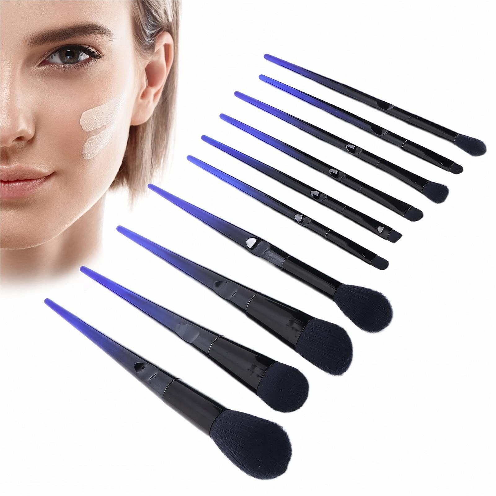 Набір кистей для макіяжу Verdant Touch, 10 шт, м'який ворс, портативний інструмент для макіяжу, фото №6