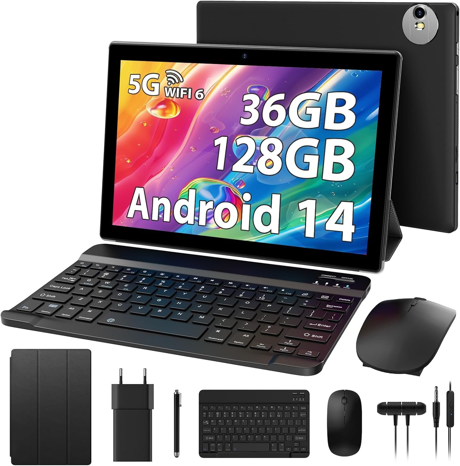 Планшет 10.1" RUSHAR L211 12+24/128Gb 8 ядер Android 14 8000 mAh Черный, фото №1