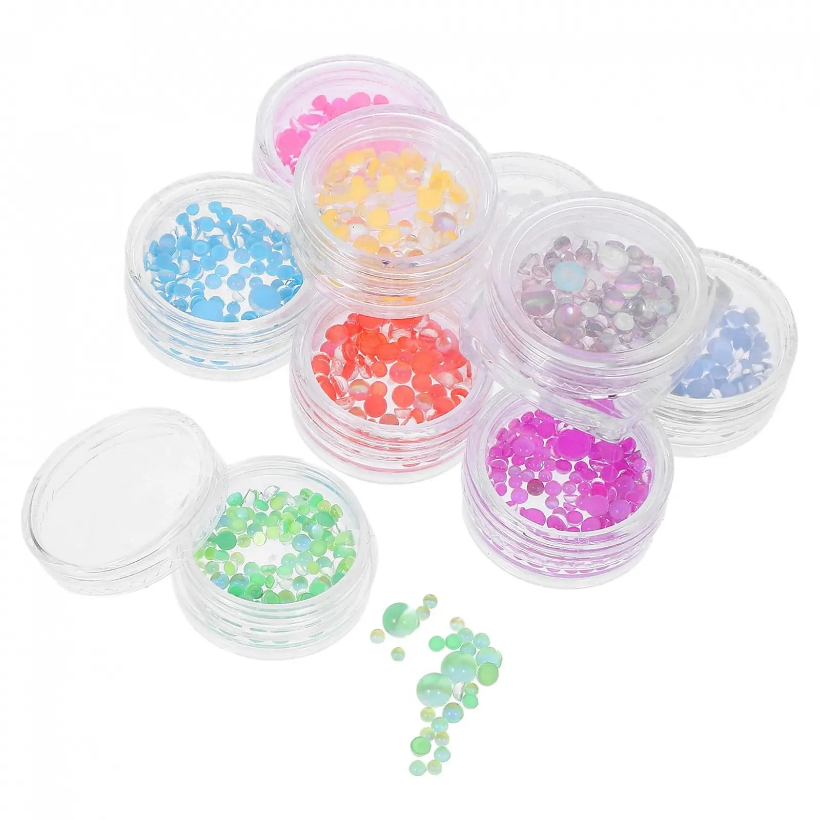 Украшения для ногтей Набор бусин для макияжа Aurora Бусины для ногтей Iridescent Mermaid Bubble Полукруглые жемчужные украшения Мини-аксессуары Стекло, фото №1 Украшения для ногтей Набор бусин для макияжа Aurora Бусины для ногтей Iridescent Mermaid Bubble Полукруглые жемчужные украшения Мини-аксессуары Стекло, фото №1