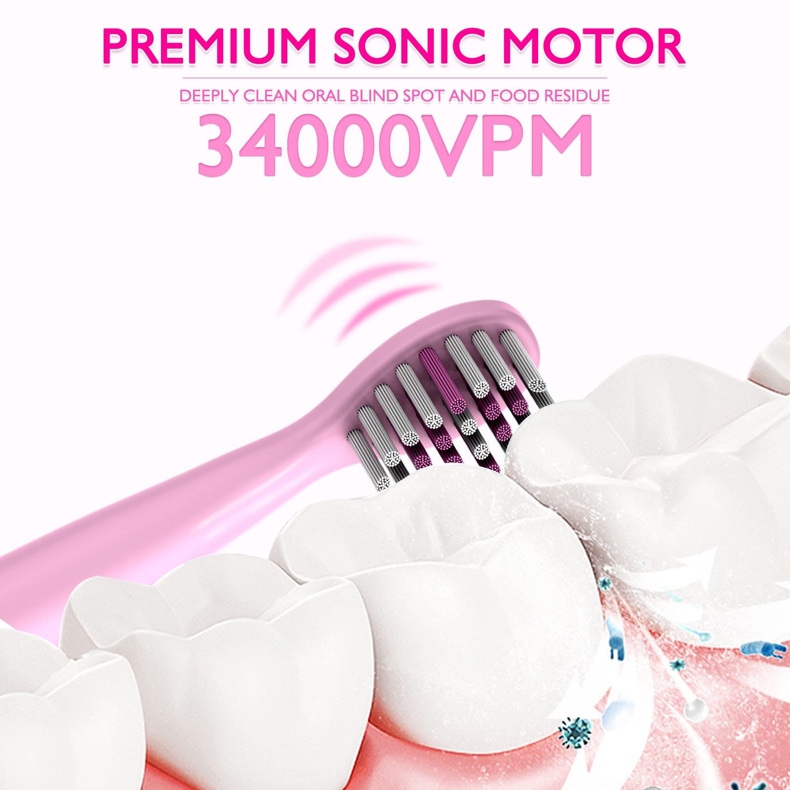 Електрична звукова зубна щітка CHAIN PEAK дитяча 6 режимів, фото №4