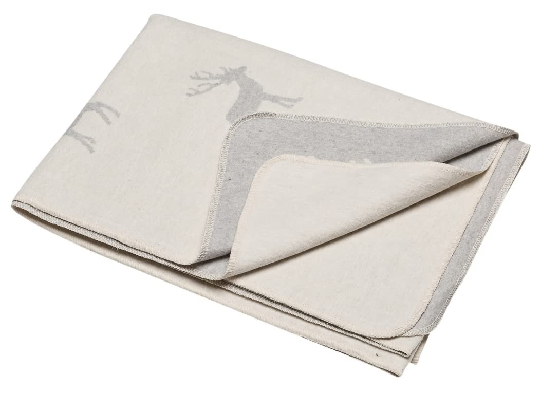 Покривало David Fussenegger Silvretta 140 x 200 см Олень Повністю Сирий Білий, фото №1 Покривало David Fussenegger Silvretta 140 x 200 см Олень Повністю Сирий Білий, фото №1