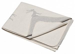 Покривало David Fussenegger Silvretta 140 x 200 см Олень Повністю Сирий Білий - Фото 1