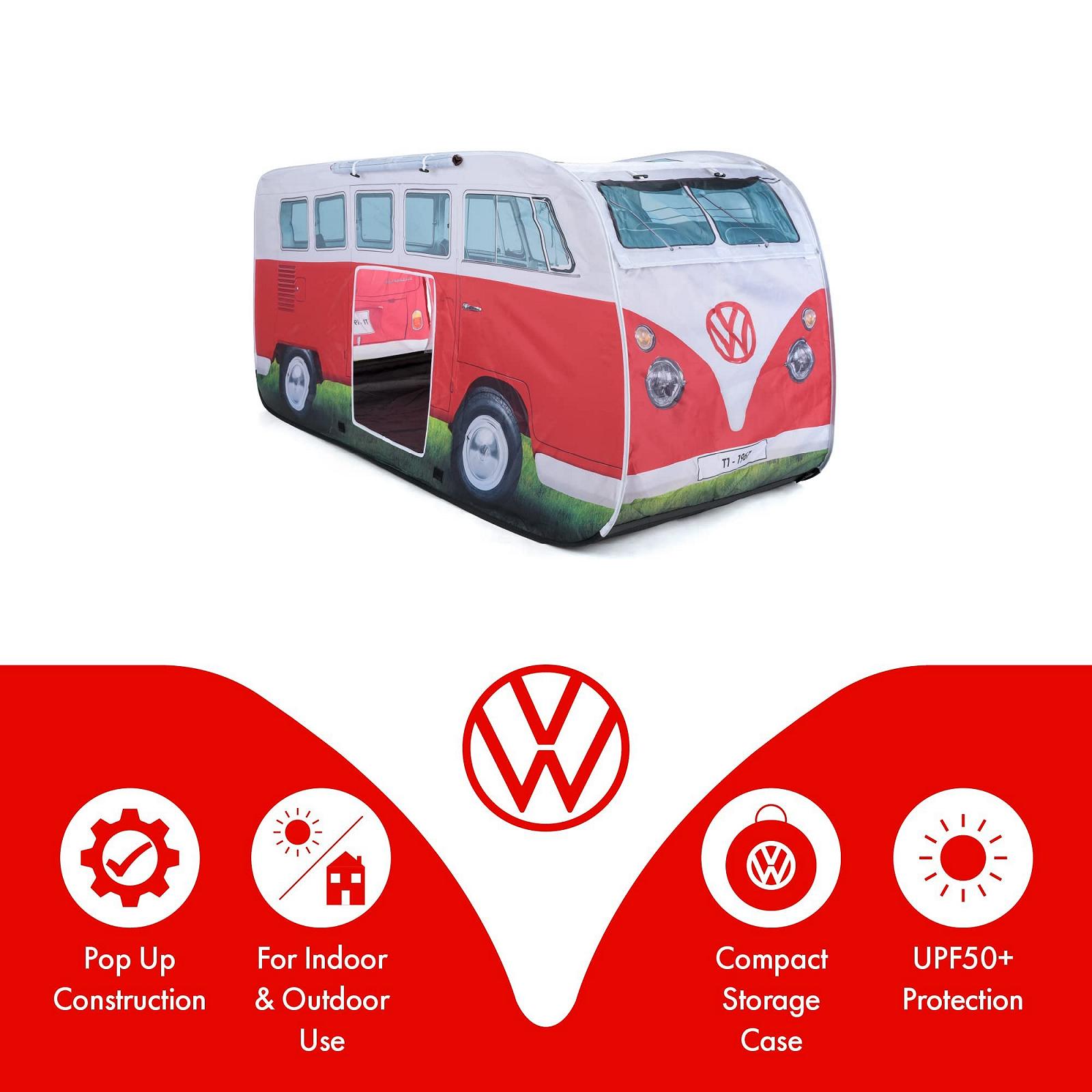 Ігровий намет Volkswagen T1 Bulli Bus 165 см (Передня частина автобуса/Червоний), фото №4