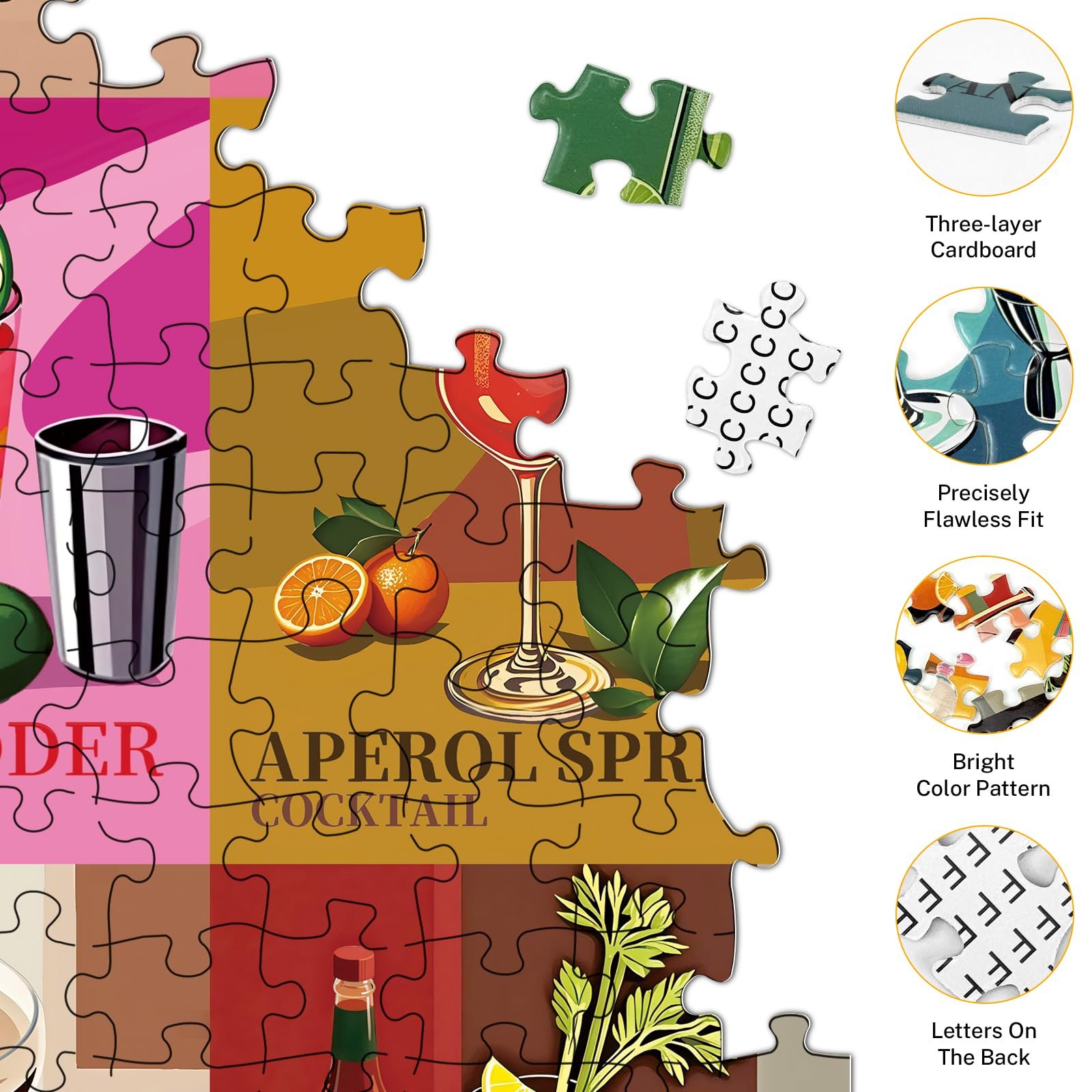 Пазл Unique Cocktails 1000 елементів 70 x 50 см, фото №5 Пазл Unique Cocktails 1000 елементів 70 x 50 см, фото №5