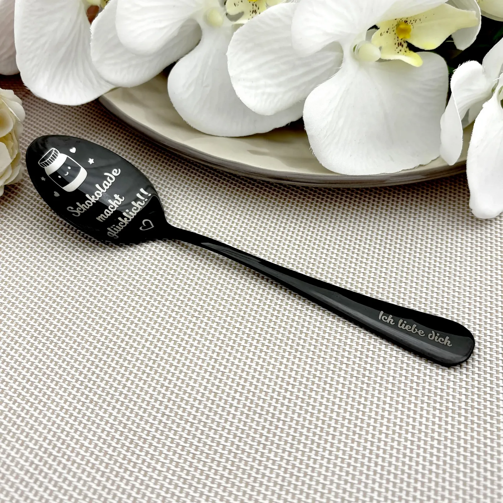 Ложка Десертна з гравіюванням для любителів шоколаду Індивідуальне гравіювання на шоколадній ложці, фото №7