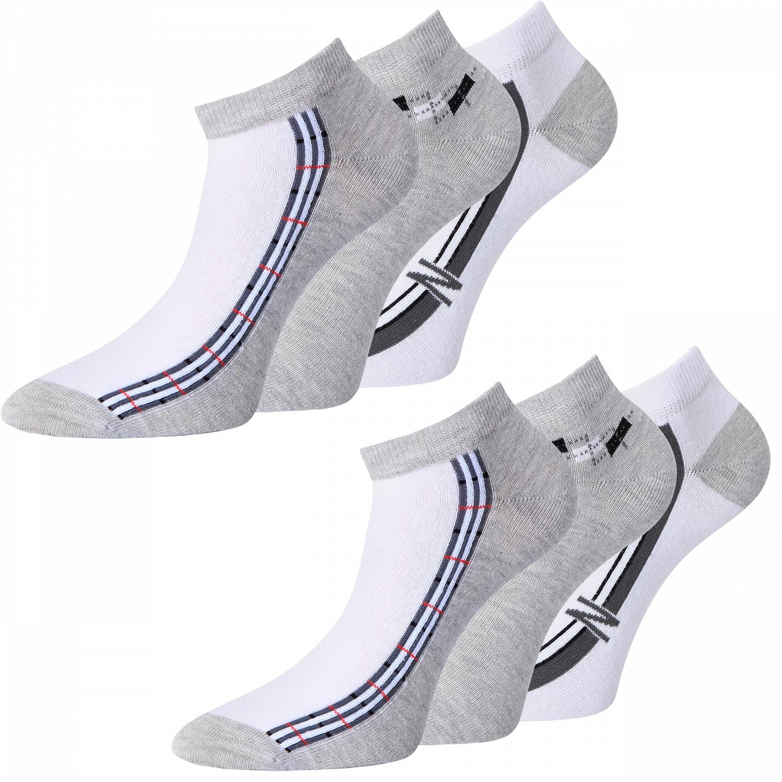 Шкарпетки спортивні жіночі, 6 пар, сірий мікс, розмір 39-42, фото №1