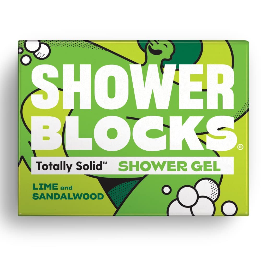 Гель для душу твердий Shower Blocks Lime & Sandalwood зволожувальний веганський без парабенів, фото №1