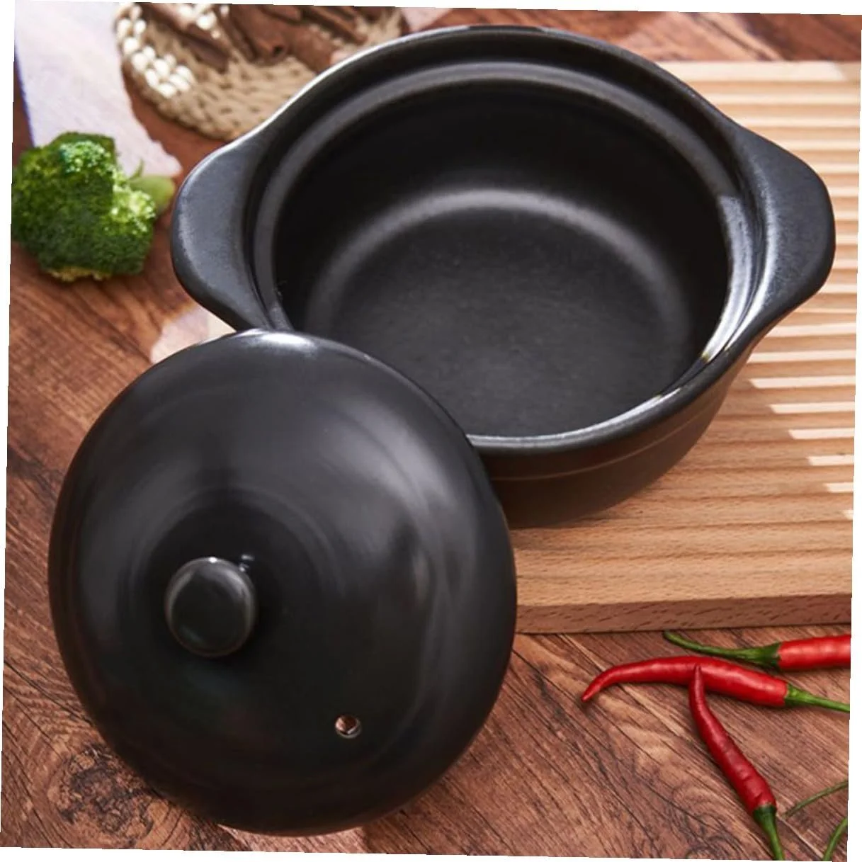 Каструля-сотейник Керамічна Жароміцна З кришкою Антипригарна, фото №6