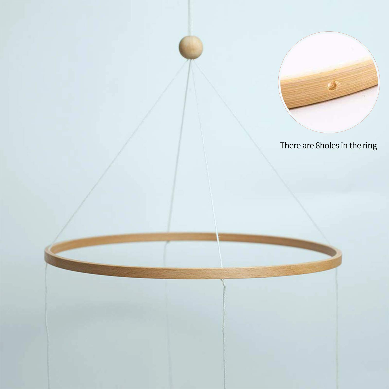 Комплект DIY Handmade Wooden Mobile Wind Chime Bed Bell Kit Natural Craft Wooden Toy Bell, фото №4