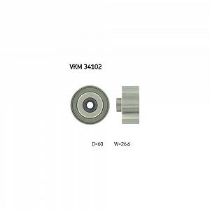 Ролик обводной/направляющий поликлинового ремня SKF VKM 34102 для FORD, средний - Фото 1