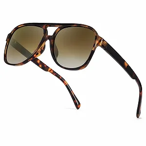 Сонцезахисні окуляри Жіночі Myiaur Класичні Teardrop Дизайн з подвійним містком Легка PC оправа UV400 захист для активного відпочинку - Фото 1