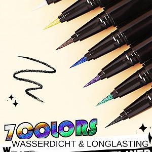 Жидкая подводка Derwrtup Glitter Eyeliner Pen Set 7 шт. synthetic.ua - Фото 1