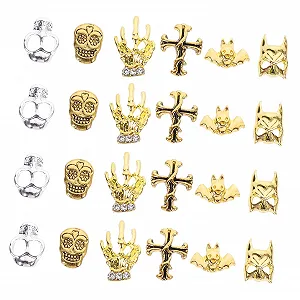 Стразы для маникюра PLAFOPE Хэллоуин, серебристые, 120 штук - Фото 1