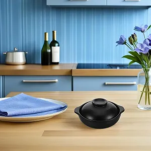 Керамічна каструля Zerodeko з кришкою термостійка портативна synthetic.ua - Фото 1