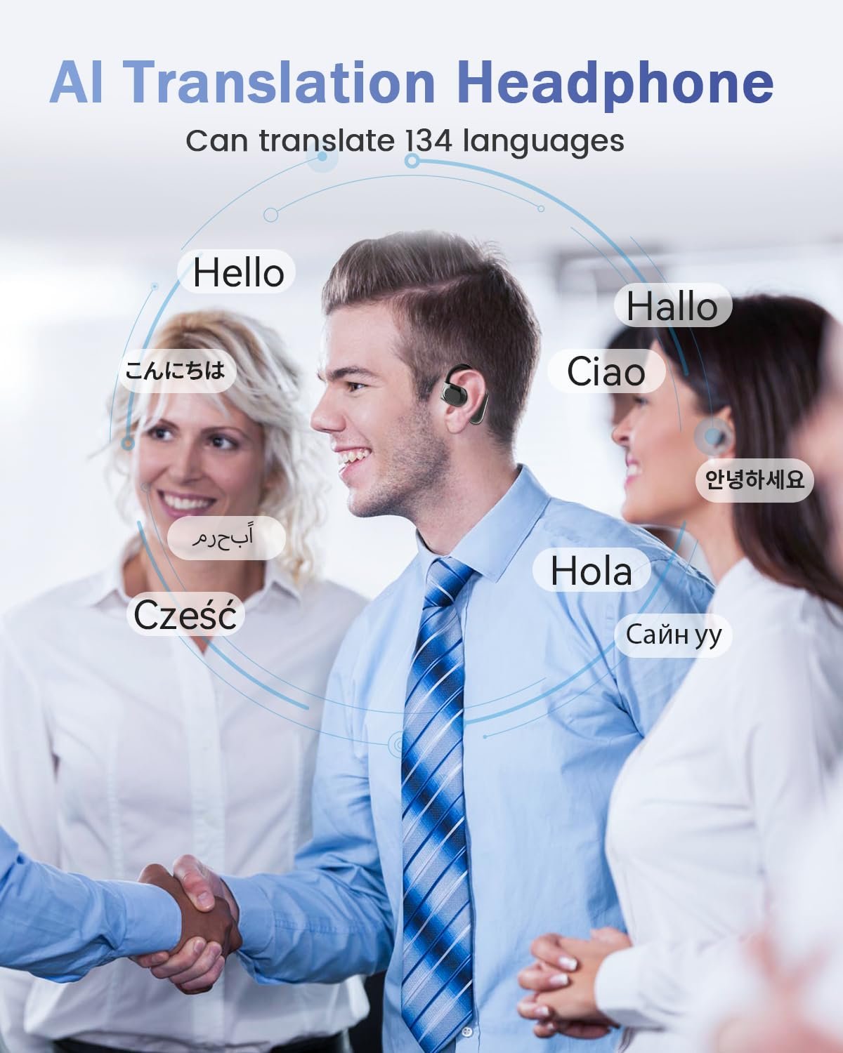 Навушники-перекладачі MONODEAL AI, бездротові для перекладу в реальному часі, фото №2
