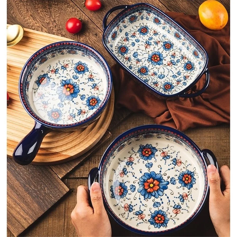 Форма для запекания Керамическая 600 мл с одной ручкой, фото №4