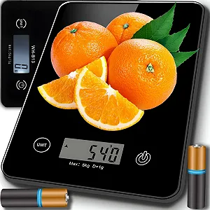 Кухонні ваги Retoo 5 kg 1 g із загартованого скла з LCD-дисплеєм Чорний - Фото 1