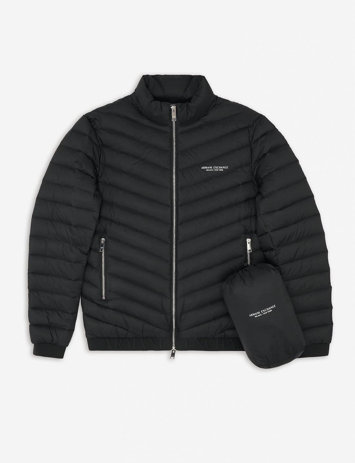 Куртка Armani Exchange стьобана Milano/New York Logo Zip-Up Down Alternative Coat, фото №2