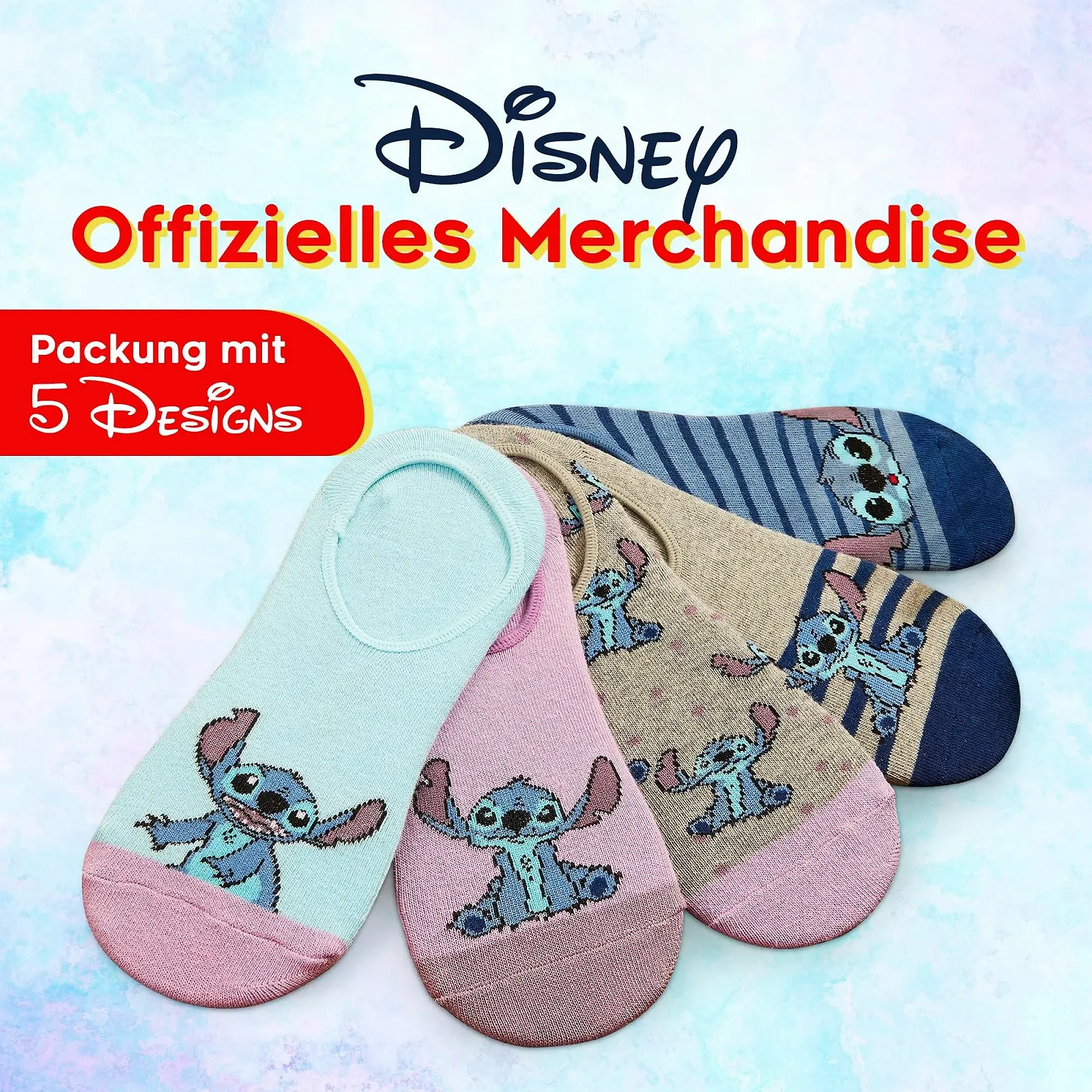 Носки Disney Короткие носки из хлопка, 5 пар, размеры 36-40, для женщин, фото №7