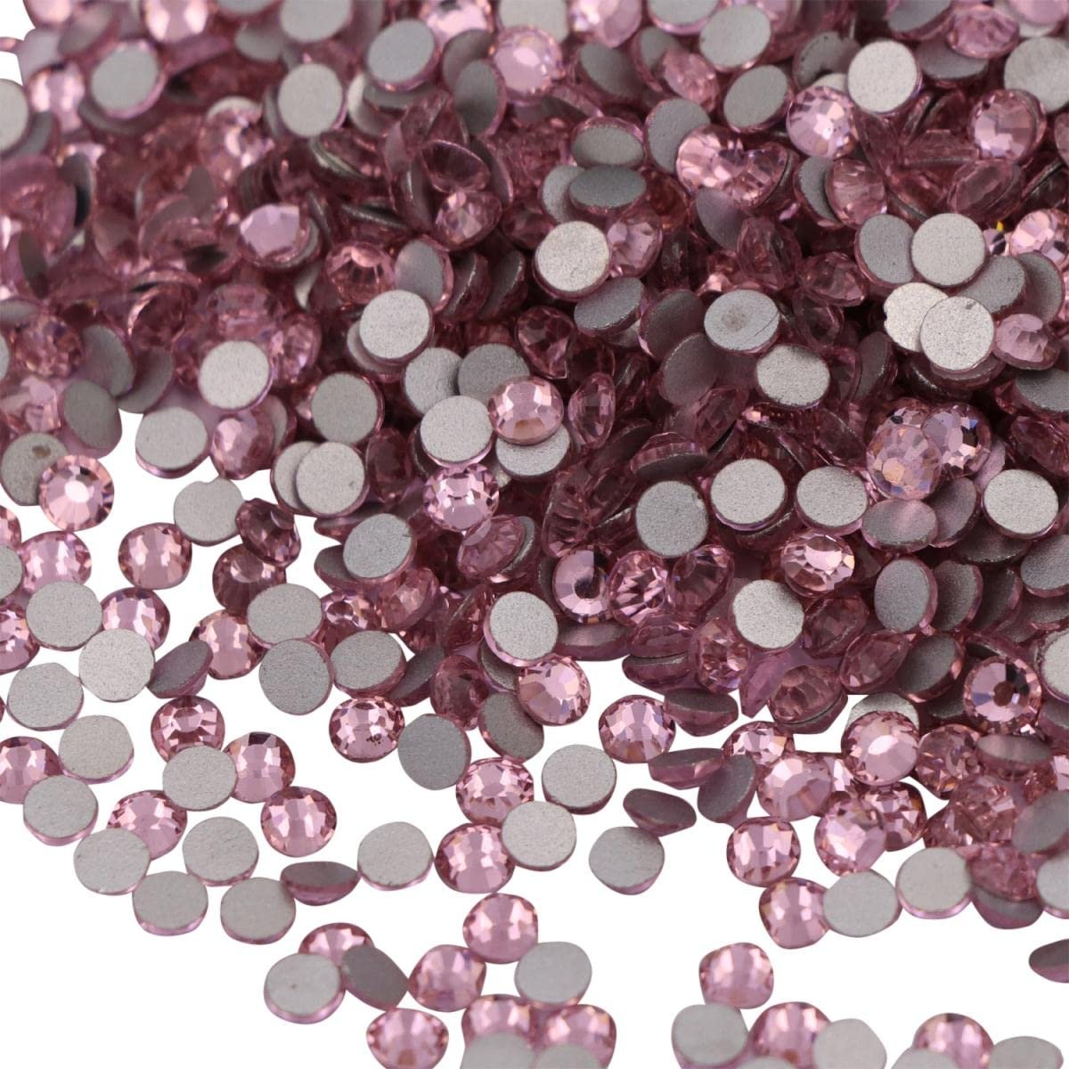 Стрази Світло-рожеві/рожеві SS3-SS34 з плоскою задньою стінкою, кристали для нейл-арту/стрази, що приклеюються, без гарячої фіксації SS34, 288 штук, фото №6