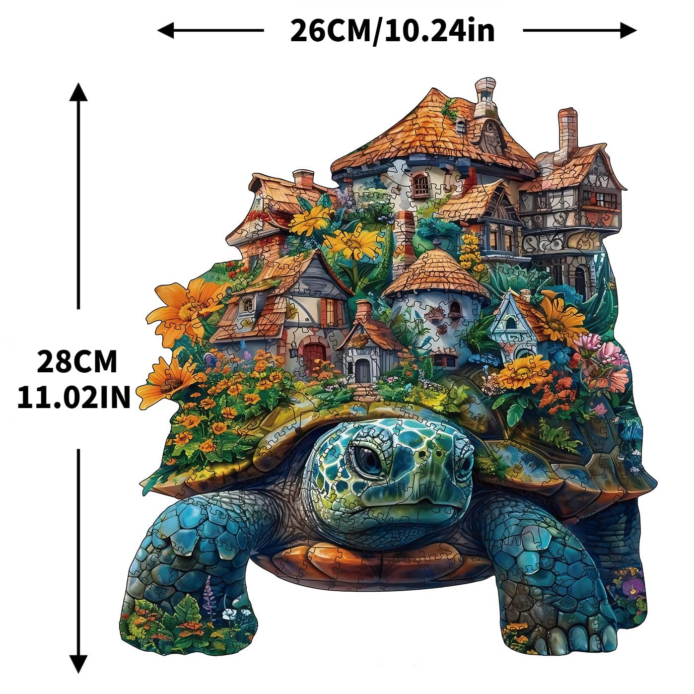 Деревянный пазл Черепаха 200 элементов, фото №5