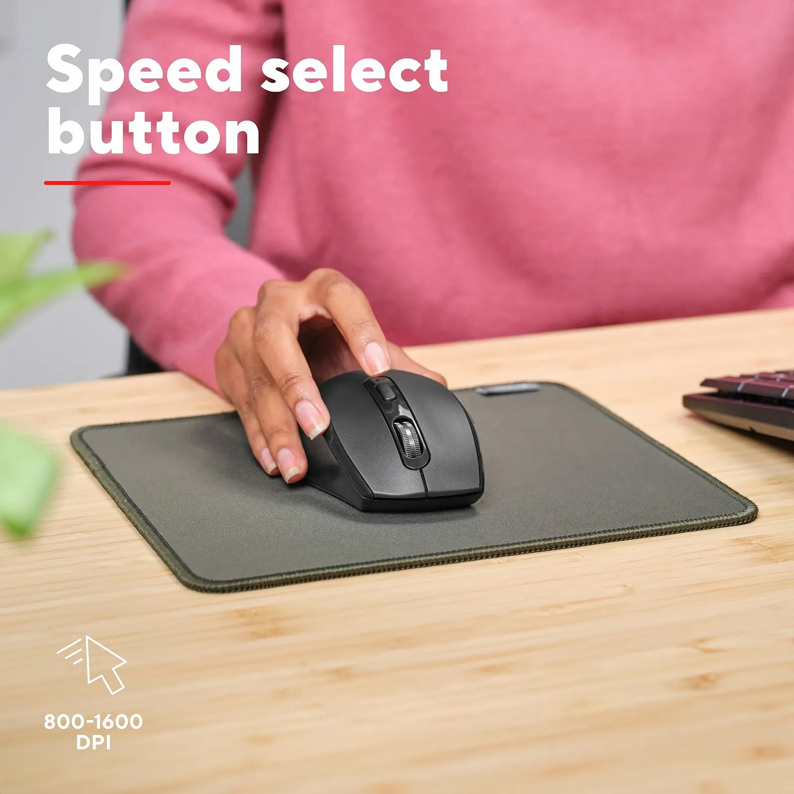 Мышь Trust Sura беспроводная для ноутбука / ПК / Mac, 800-1200 DPI, 6 кнопок, радиус действия 10 метров, оптический датчик, USB-микроприемник, для правой руки, черная, фото №4 Мышь Trust Sura беспроводная для ноутбука / ПК / Mac, 800-1200 DPI, 6 кнопок, радиус действия 10 метров, оптический датчик, USB-микроприемник, для правой руки, черная, фото №4