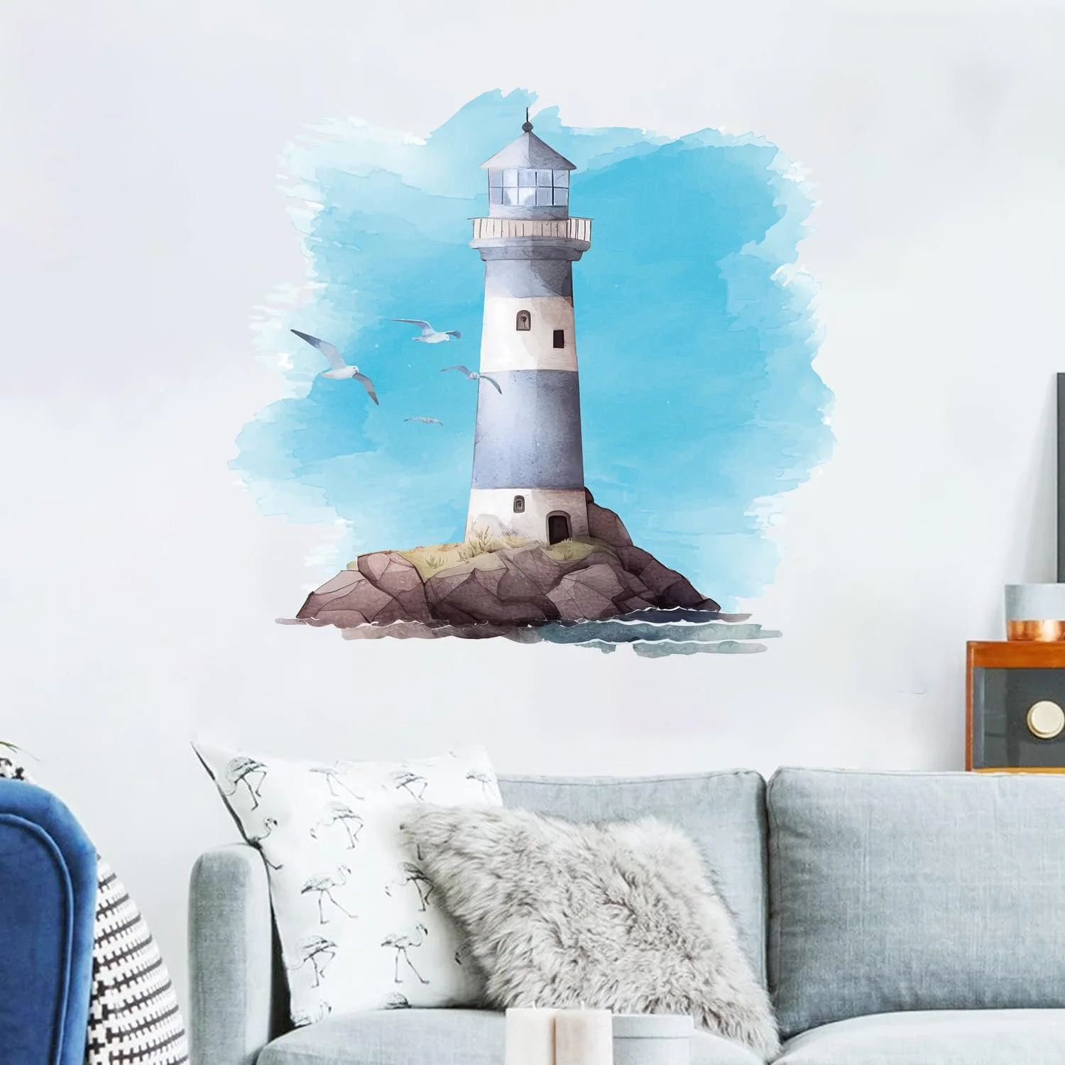 Наклейка на стену Маяк самоклеящаяся 48.4 x 45.3 см, фото №3