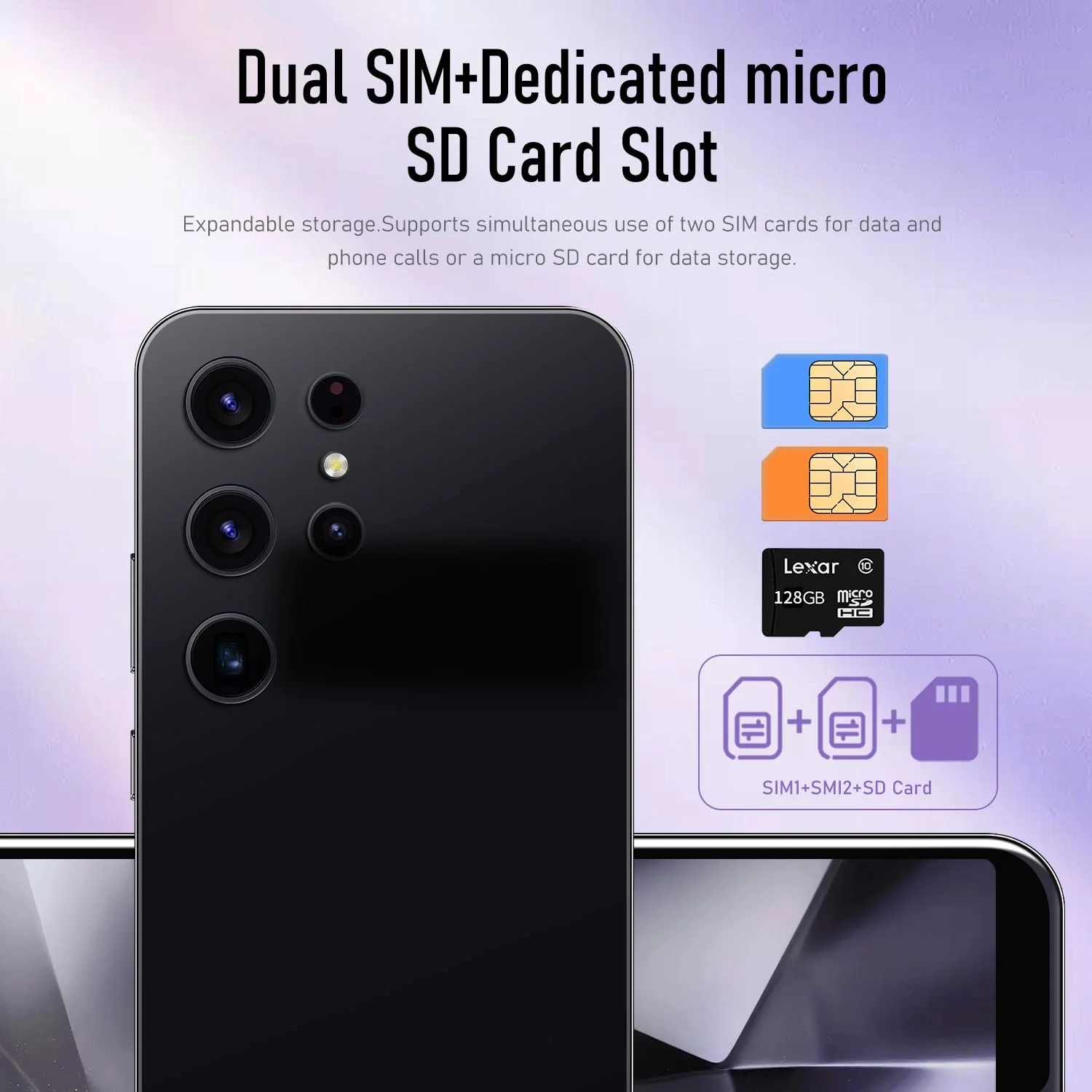 Смартфон 5.0" 1/16 ГБ Android 9.0 Dual SIM 3000 мАг Purple, фото №4