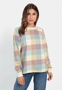 Женская Толстовка camel active в клетку synthetic.ua - Фото 1