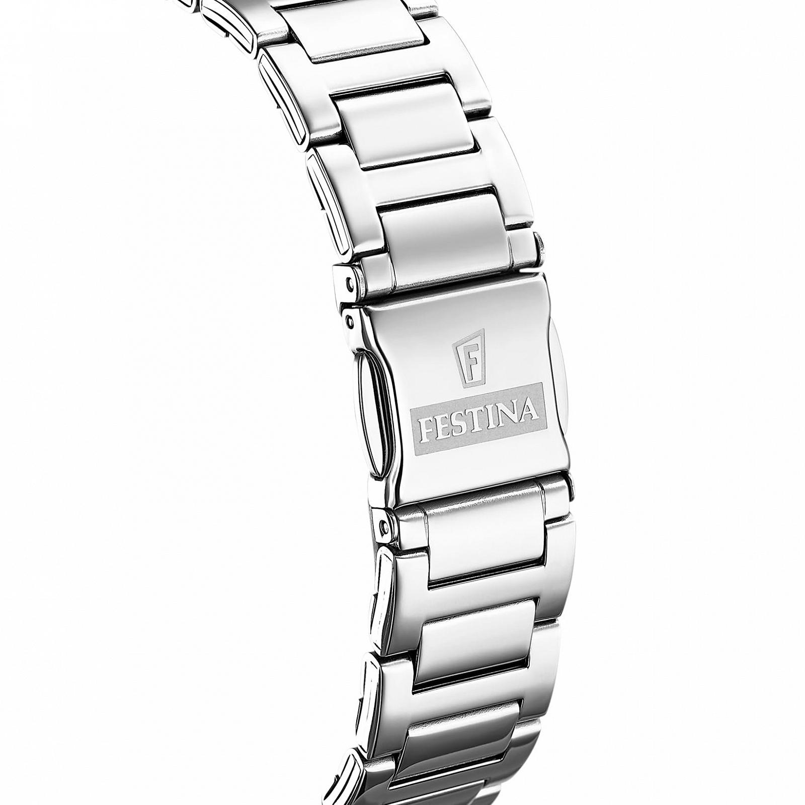 Женские аналоговые кварцевые часы Festina Classic F16719/4 Серебряный бирюзовый, фото №3
