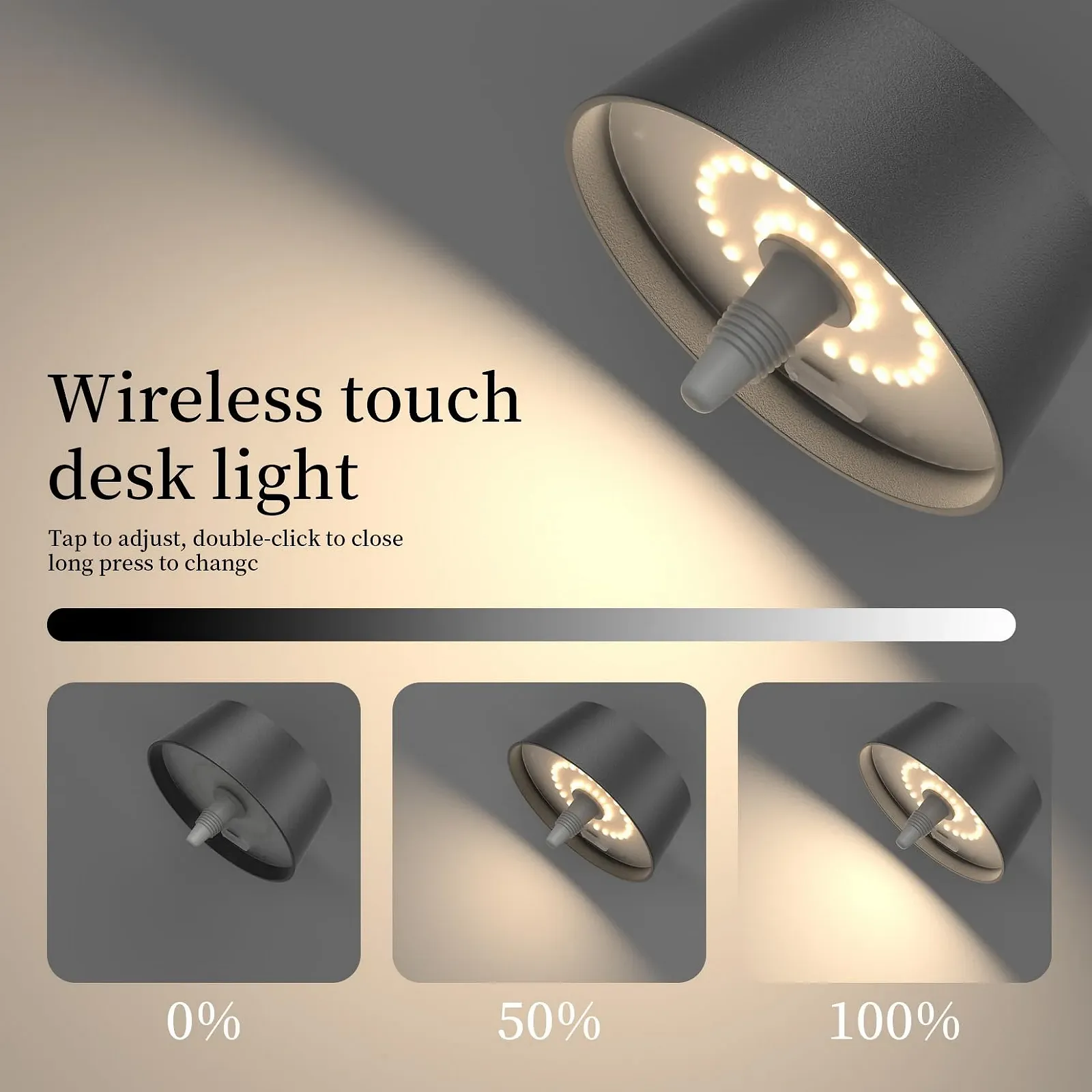 Настільна лампа Aipsun Dimmable LED Battery IP54 5000 mAh Metal Pack of 2 Anthracite, фото №3