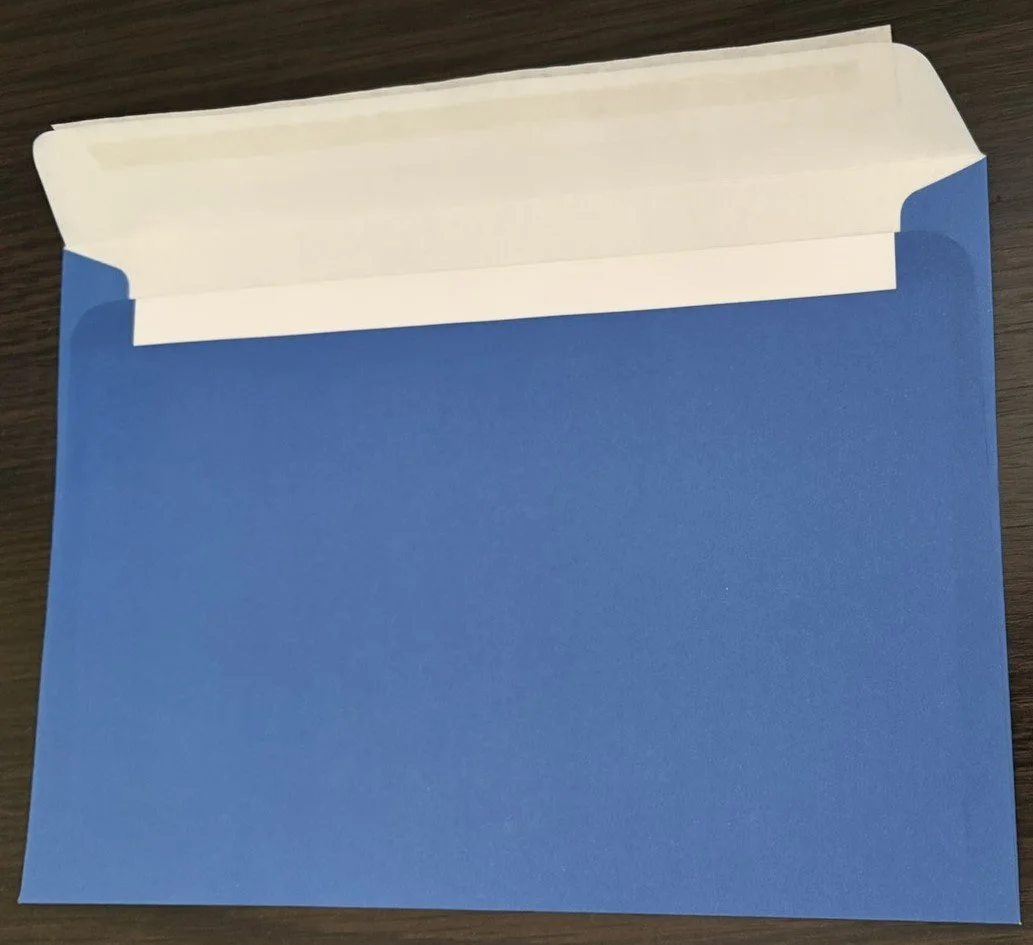 Сині конверти С5 паперові канцелярські поштові для документів А5. Пакування 10 шт., фото №2