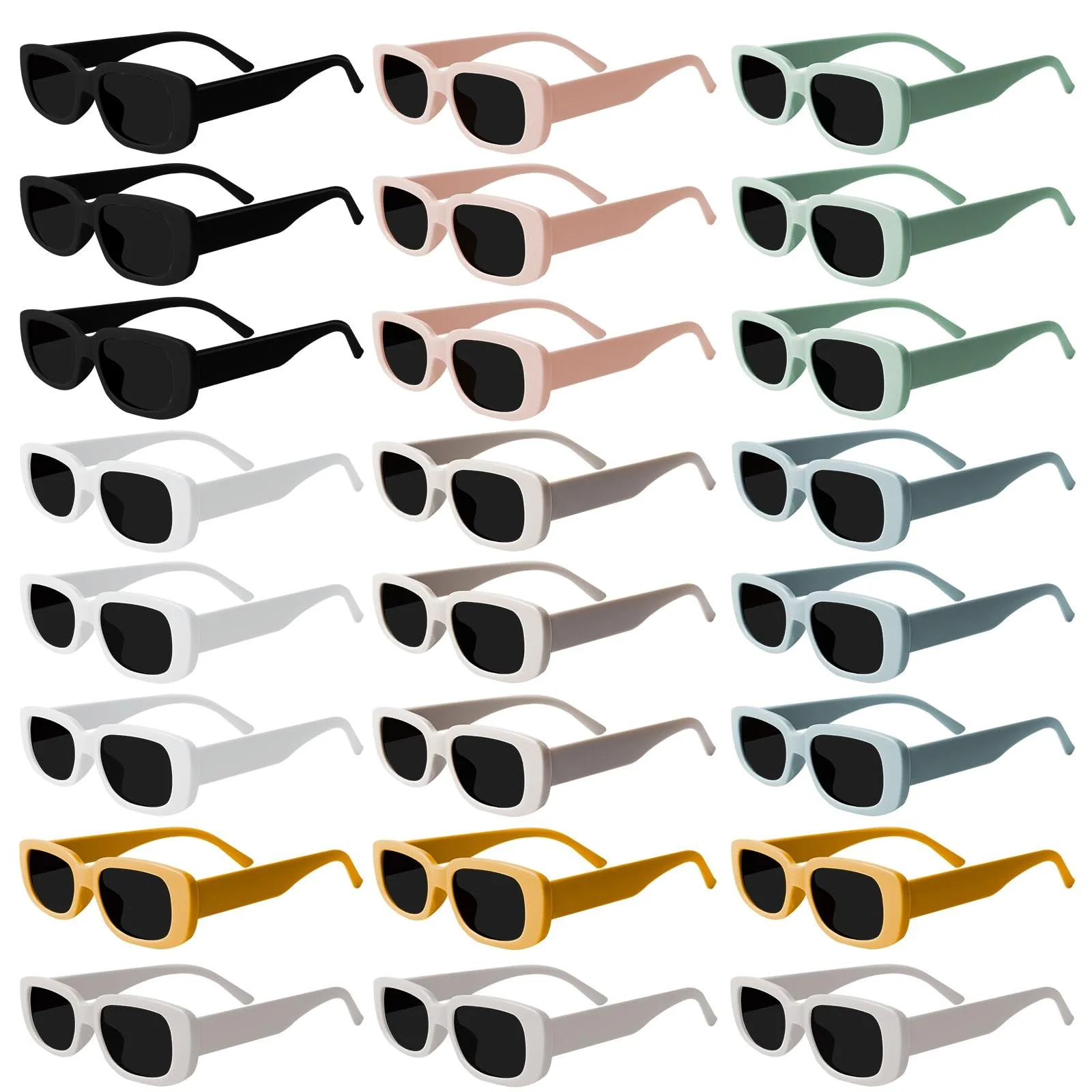 Сонцезахисні окуляри WANDGU Без оправи 24 пари Рожевий колір, фото №1