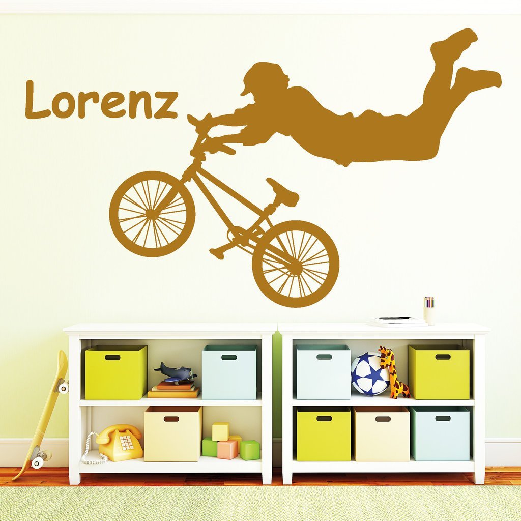 Наклейка на стіну Wall Tattoo Loft BMX Biker з ім'ям 30 кольорів 4 розміри, фото №5 Наклейка на стіну Wall Tattoo Loft BMX Biker з ім'ям 30 кольорів 4 розміри, фото №5