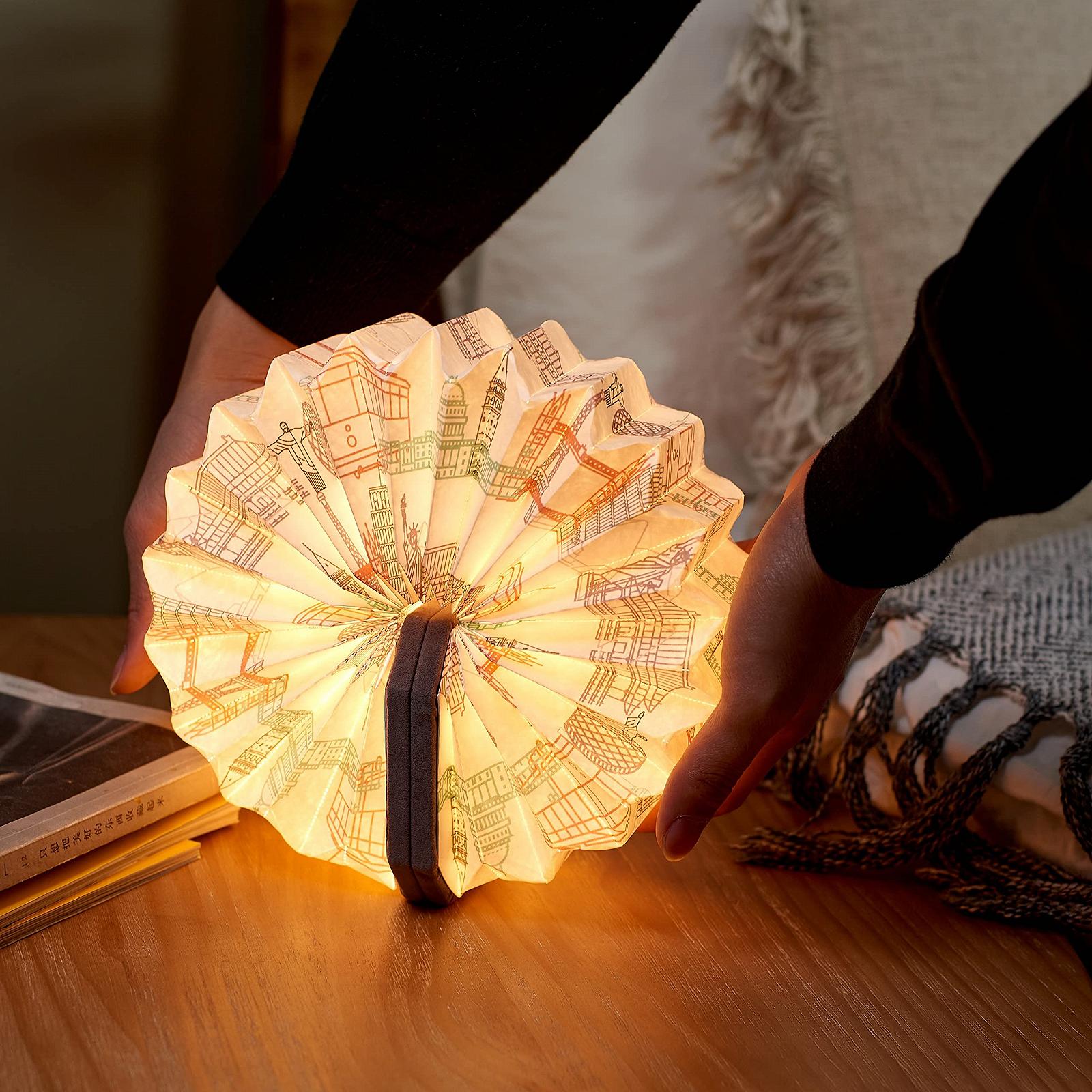 Настільна лампа Gingko Velvet Accordion Lamp Оксамит Grey Landmark (Сірий), фото №2